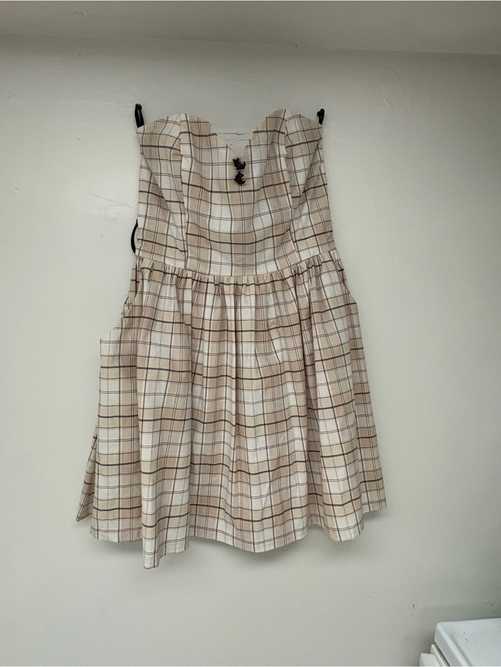 Plaid Ric Yuenn Strapless Dress
